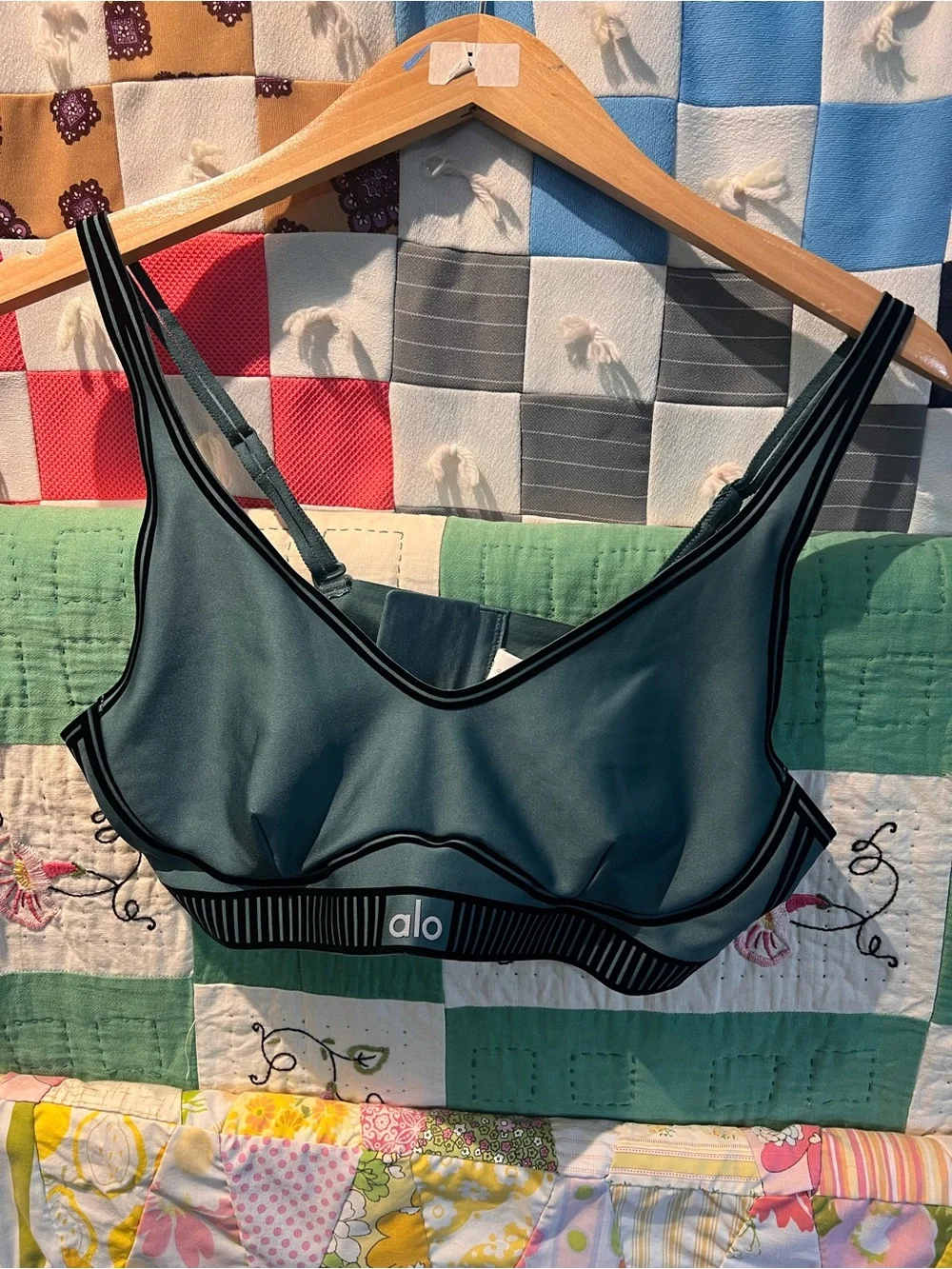 NWOT Alo Yoga Airlift Line Up Bra size large